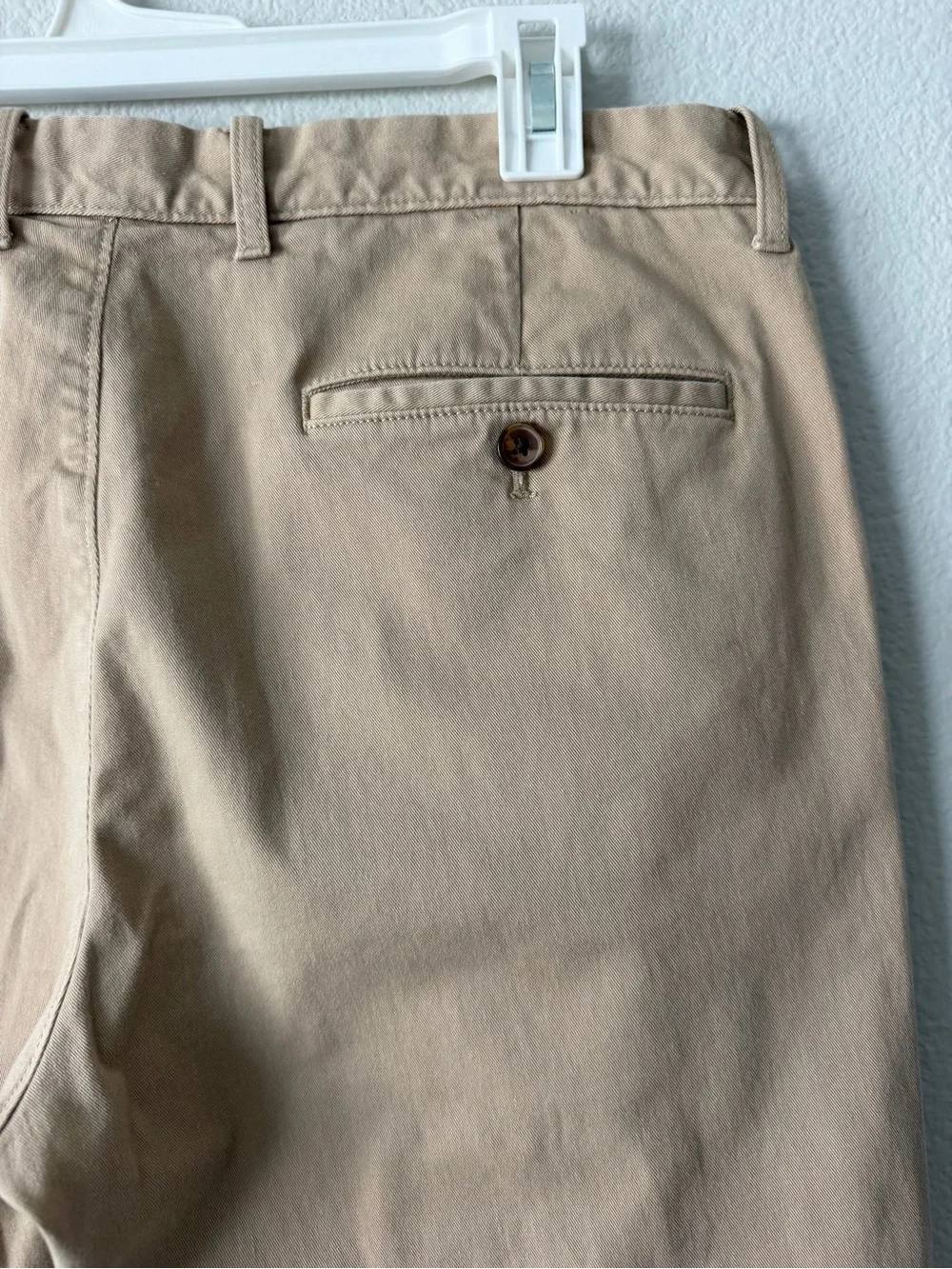 J.CREW Flex Chino Pants Mens 33x30 Beige Tan Straight Fit Stretch Old Money